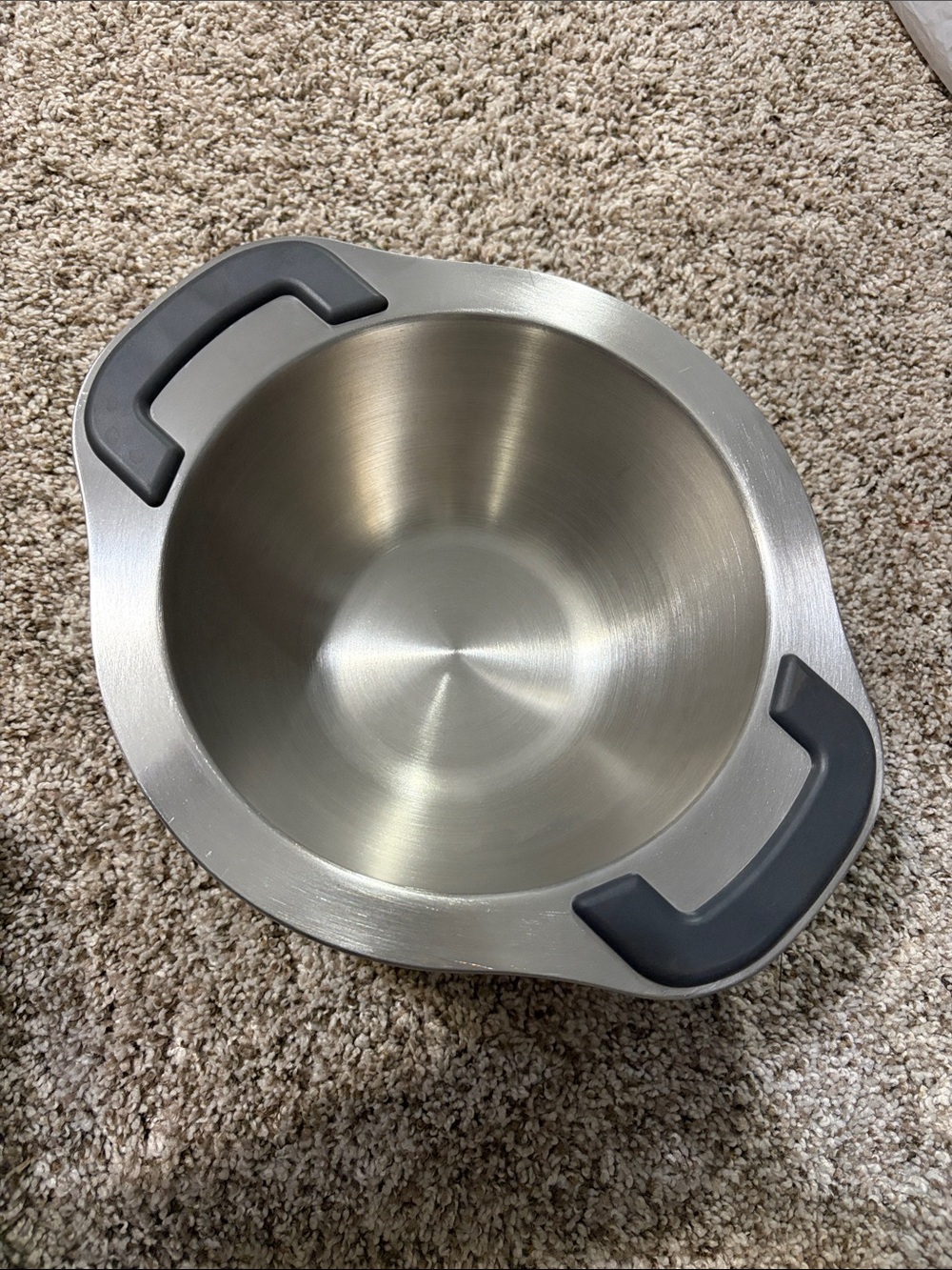 Pampered Chef double boiler with Dark Gray Handles
